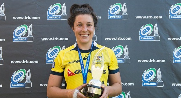 Australia's Emilee Cherry has been named the IRB Women's Sevens Player of the Year.