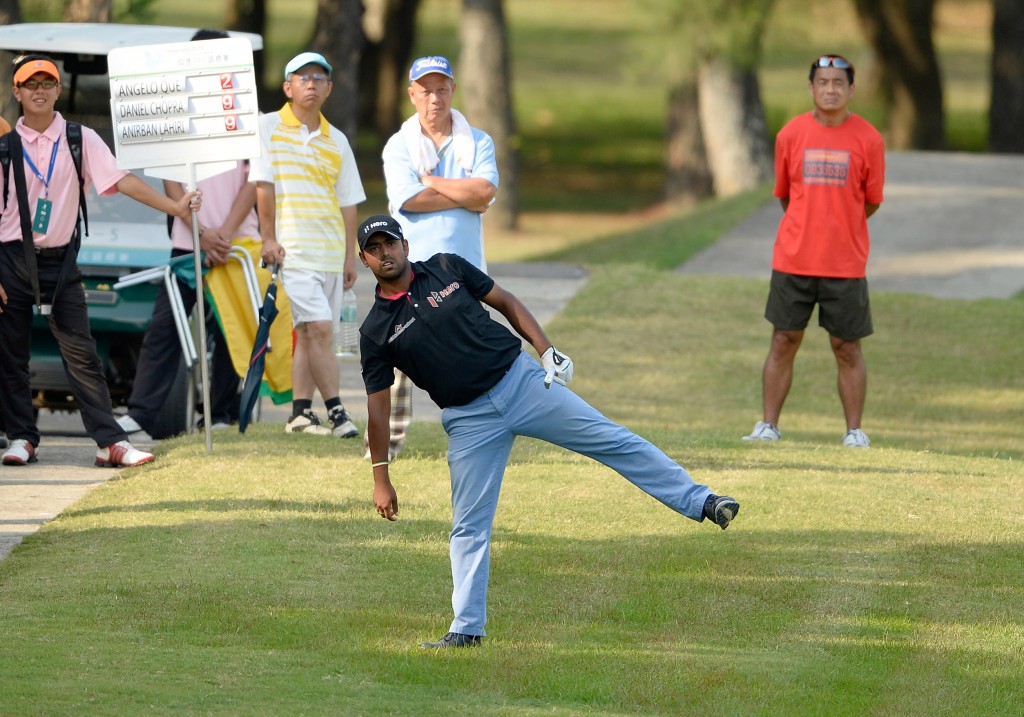 Anirban Lahiri of India pictured in action.