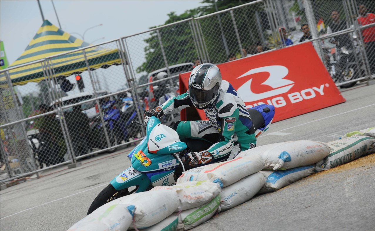 Afif Amran in action at Teluk Intan