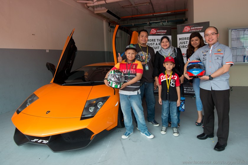 Danish gets to ride in a stylish Lamborghini LP670 thanks to Sepang International Circuit, Make-A-Wish Malaysia and JPM Motorsport.