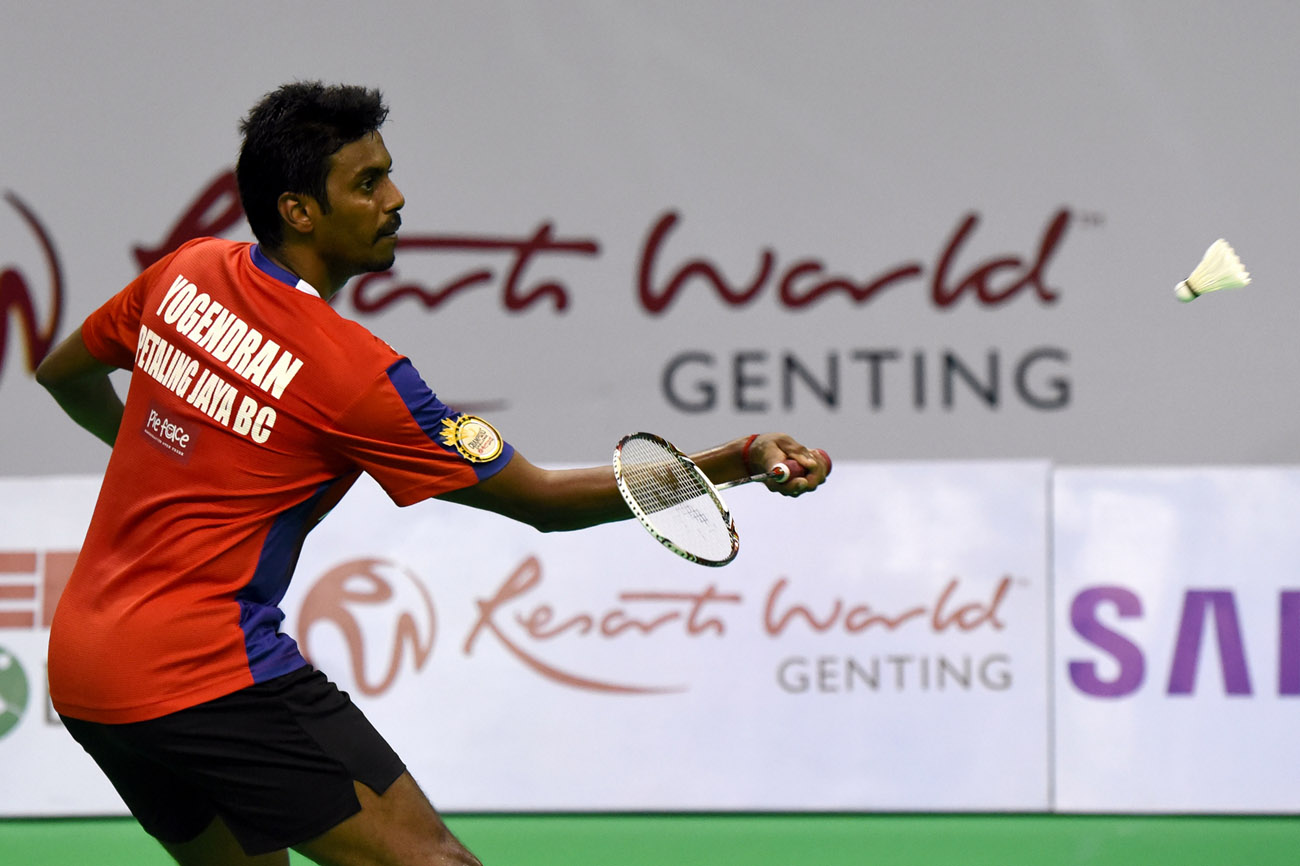 Yogendran yang juga jurulatih Petaling Jaya BC turut turun beraksi untuk memberi saingan di dalam Kejohanan Cabaran Juara-Juara Resorts World Genting 2015 sedikit sebanyak memberi cabaran kepada pasukan lawan.