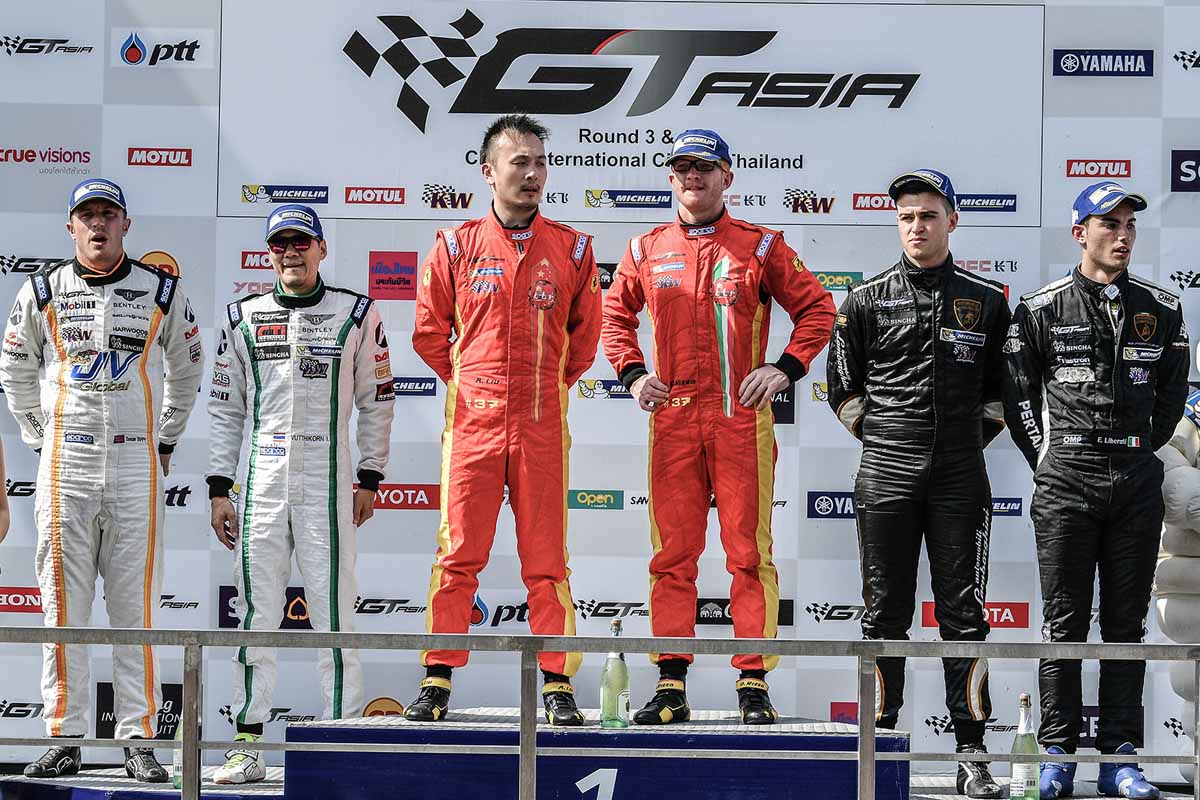 Liu and Rizzo take the new Ferrari 488 to victory in Thailand