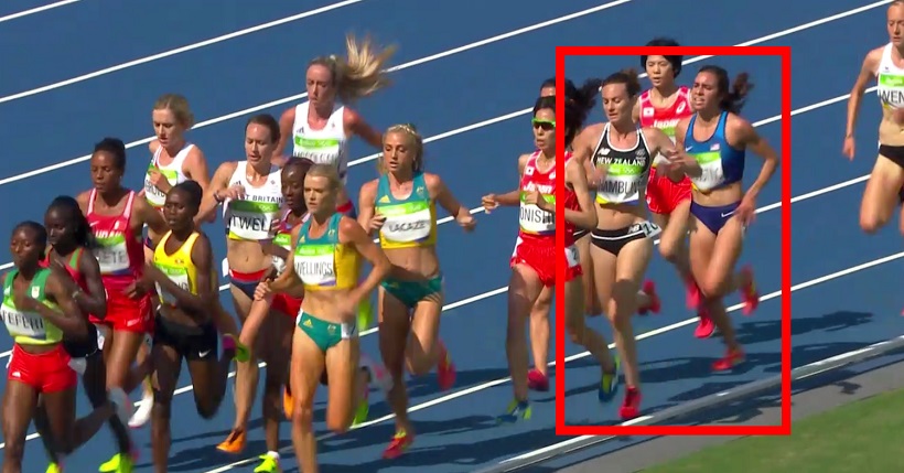 Nikki Hamblin and Abbey D'Agostino clash