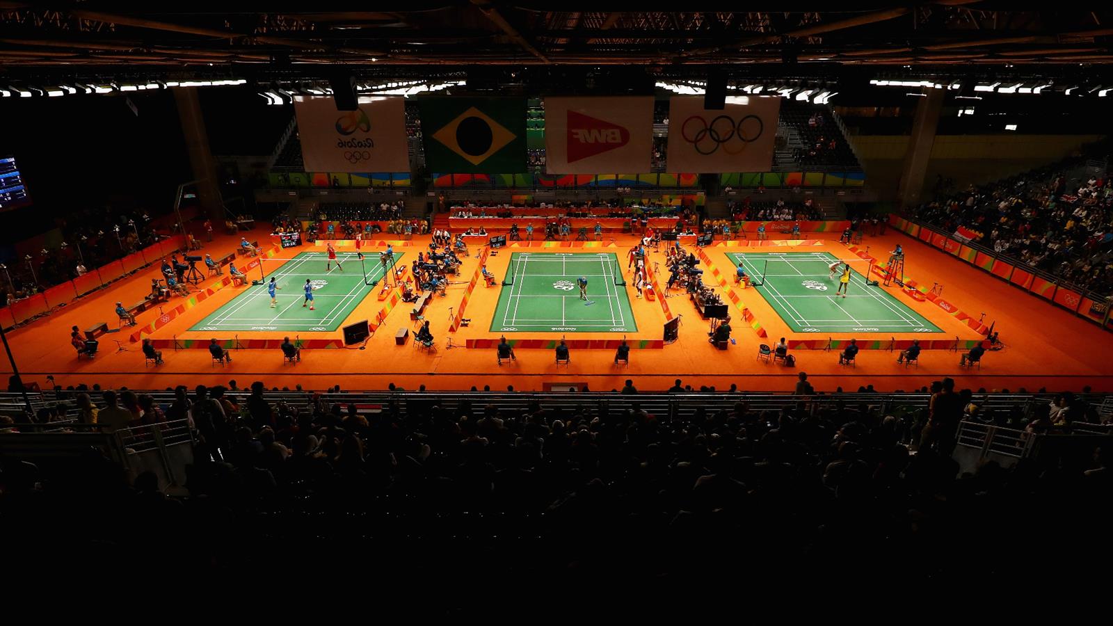 A great view of Riocentro - Pavillion 4 at the first day of competitions. Photo Credit - Getty Images/Dean Mouhtaropoulos
