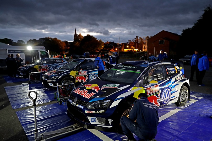 Volkswagen drivers on the pace in Wales shakedown