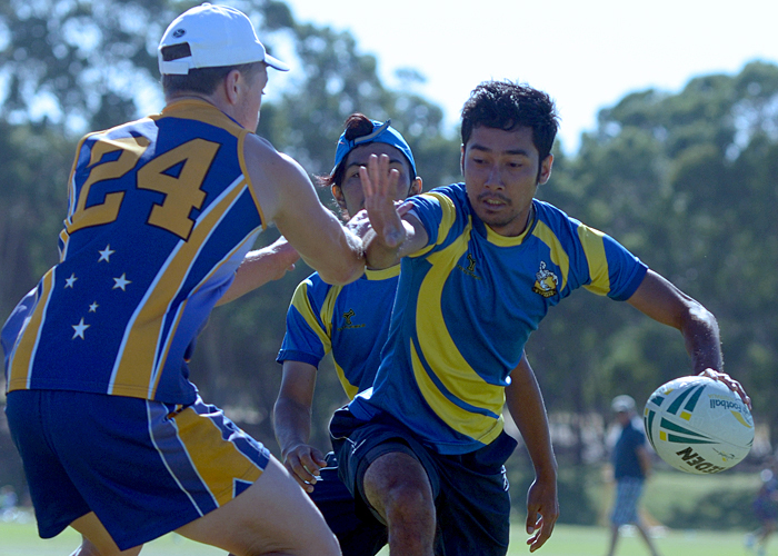 Pasukan Scorpion Touch Putrajaya beraksi di Kejohanan Touch Football Western Australia.