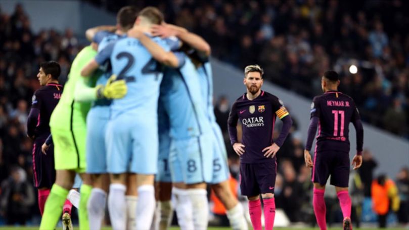 Guardiola urges Man City to build on Barca win