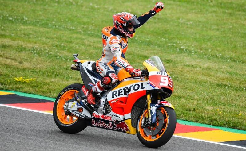 Marquez wins in Germany to claim overall lead