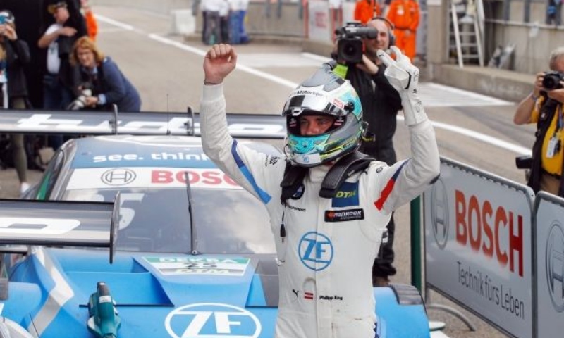 Eng celebrates his first DTM win in Belgium
